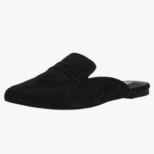 Steve Madden Black Suede Loafers flavor mules
